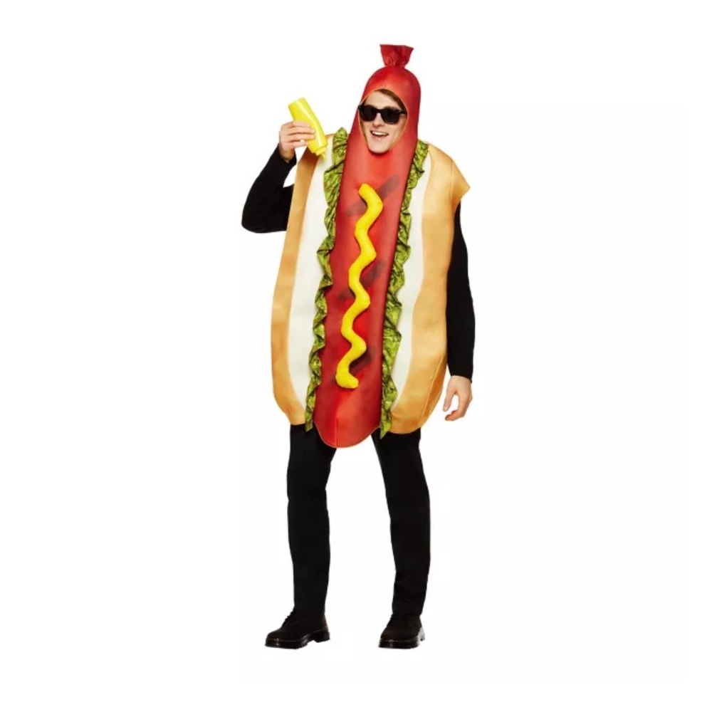 Spirit Halloween The Works Hotdog Costume Adult One Size Fits Most Tunic 3D